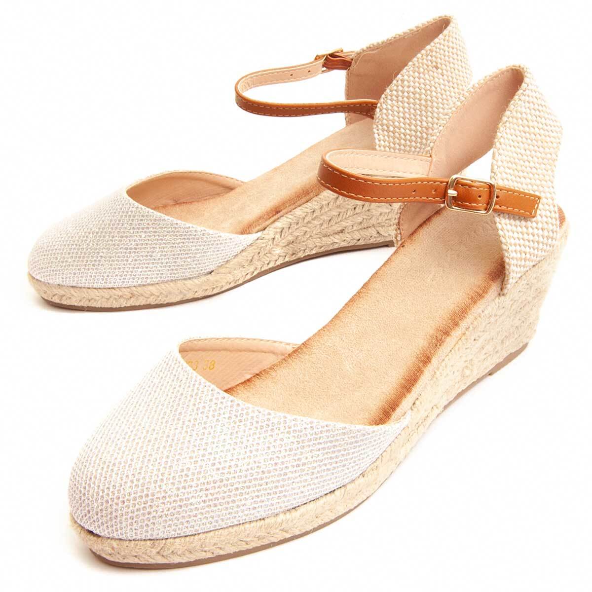 Alpargatas de cuña - Beige - Altura: 6 cm