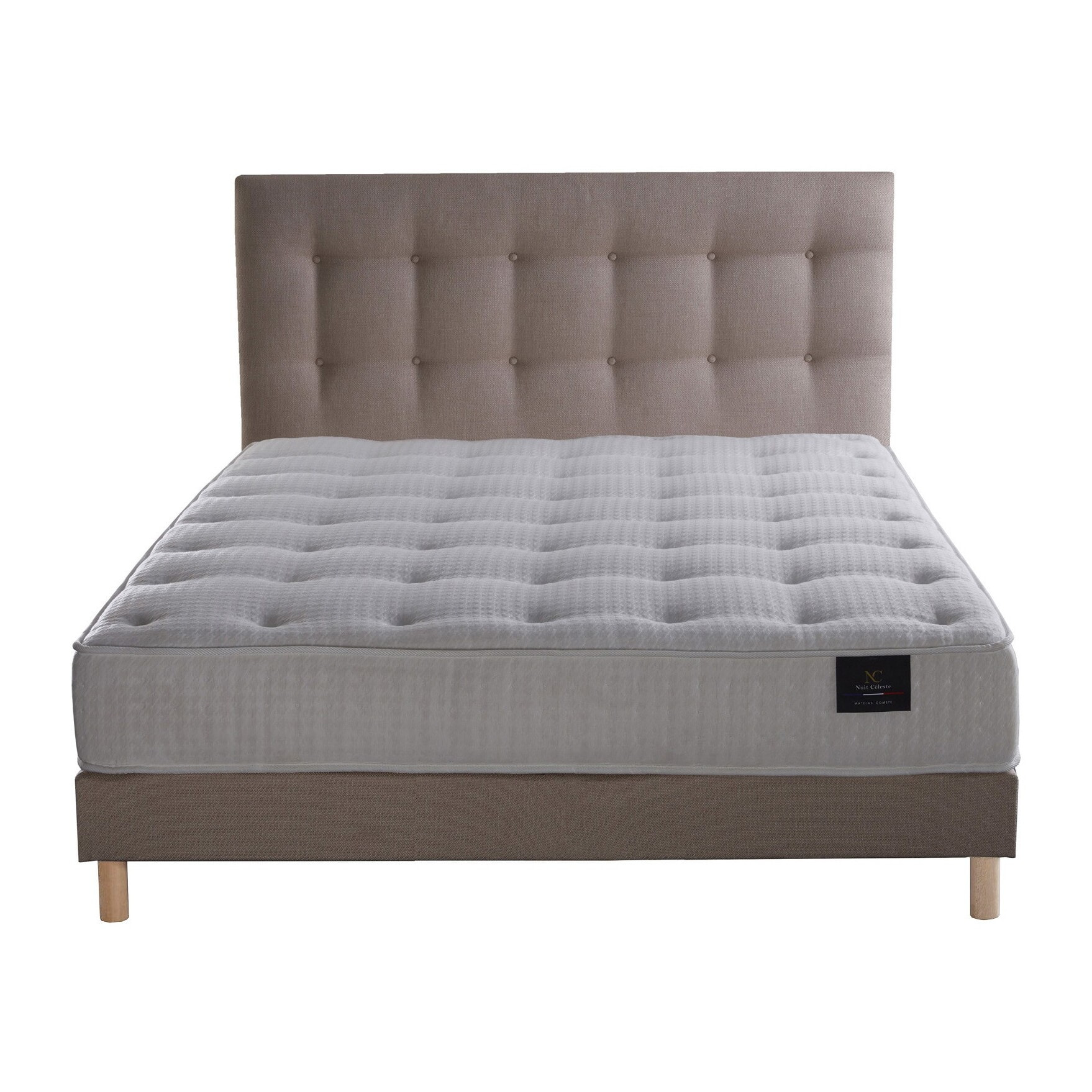 Ensemble matelas ressorts mémoire de forme, NOVA + tête de lit + sommier 11 cm