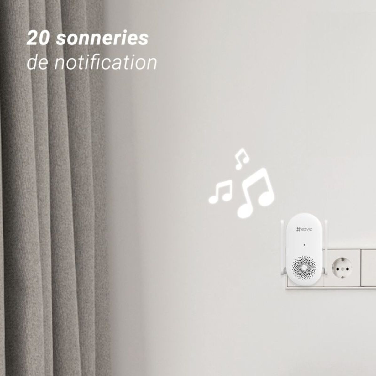 Carillon EZVIZ CH1- 72db + repeteur wifi