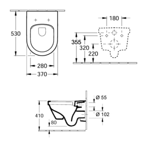 WC suspendu sans bride Architectura + abattant + bati support GROHE + plaque de commande chrome