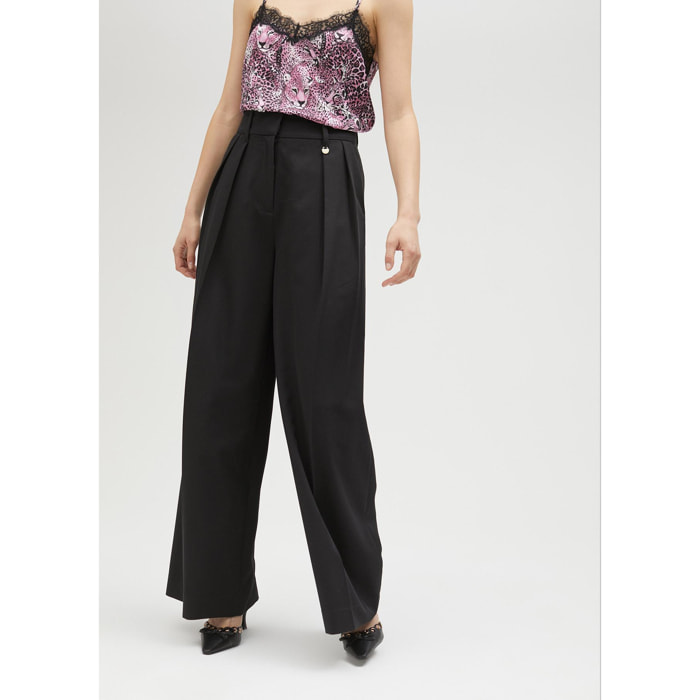 Pantaloni a palazzo con pinces