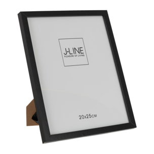 J-Line cadre photo Basic - bois - noir - moyen - 2 pièces