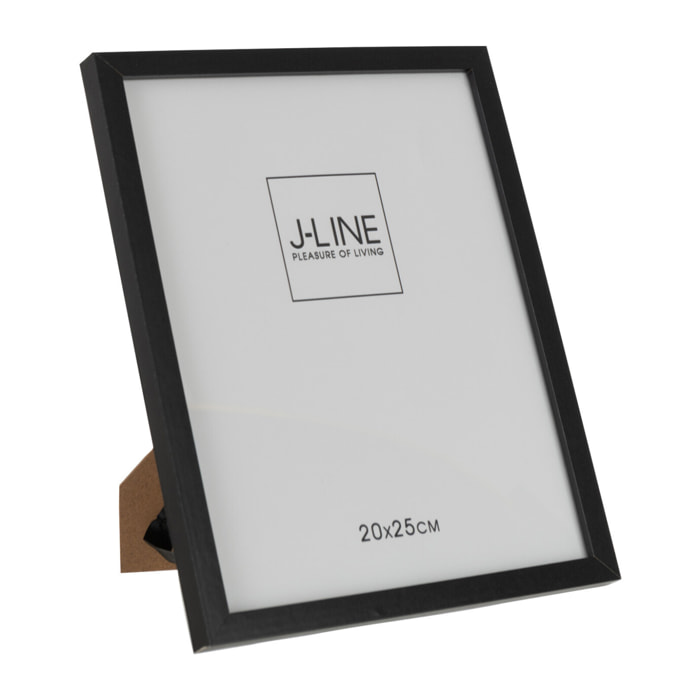 J-Line cadre photo Basic - bois - noir - moyen - 2 pièces