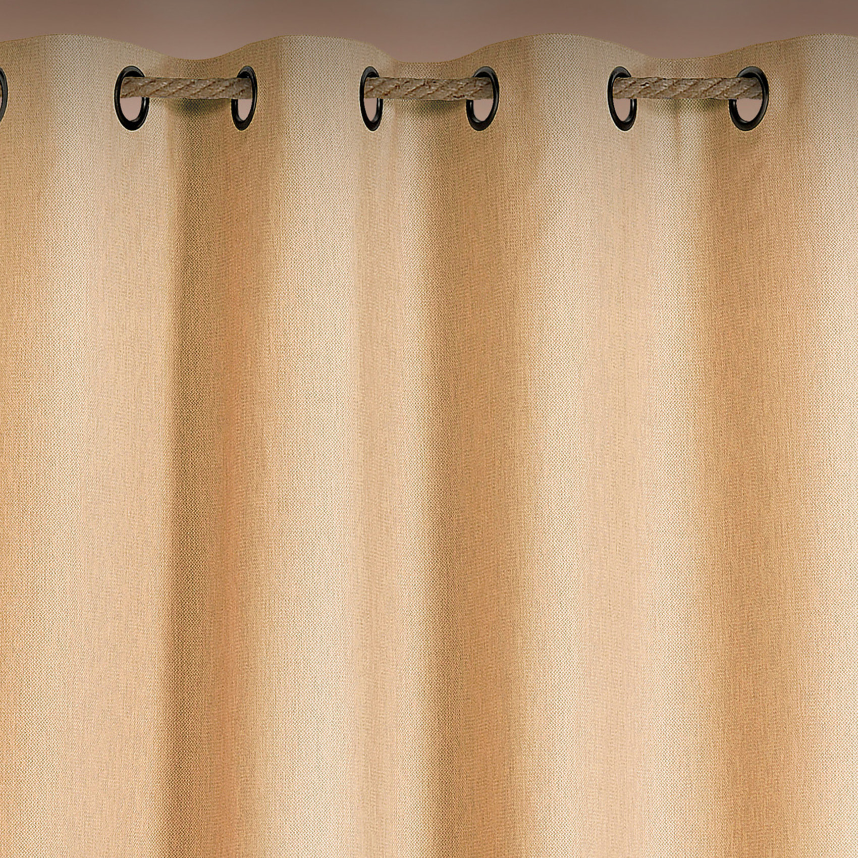 Rideau extérieur déperlant  - Effet chiné - Beige