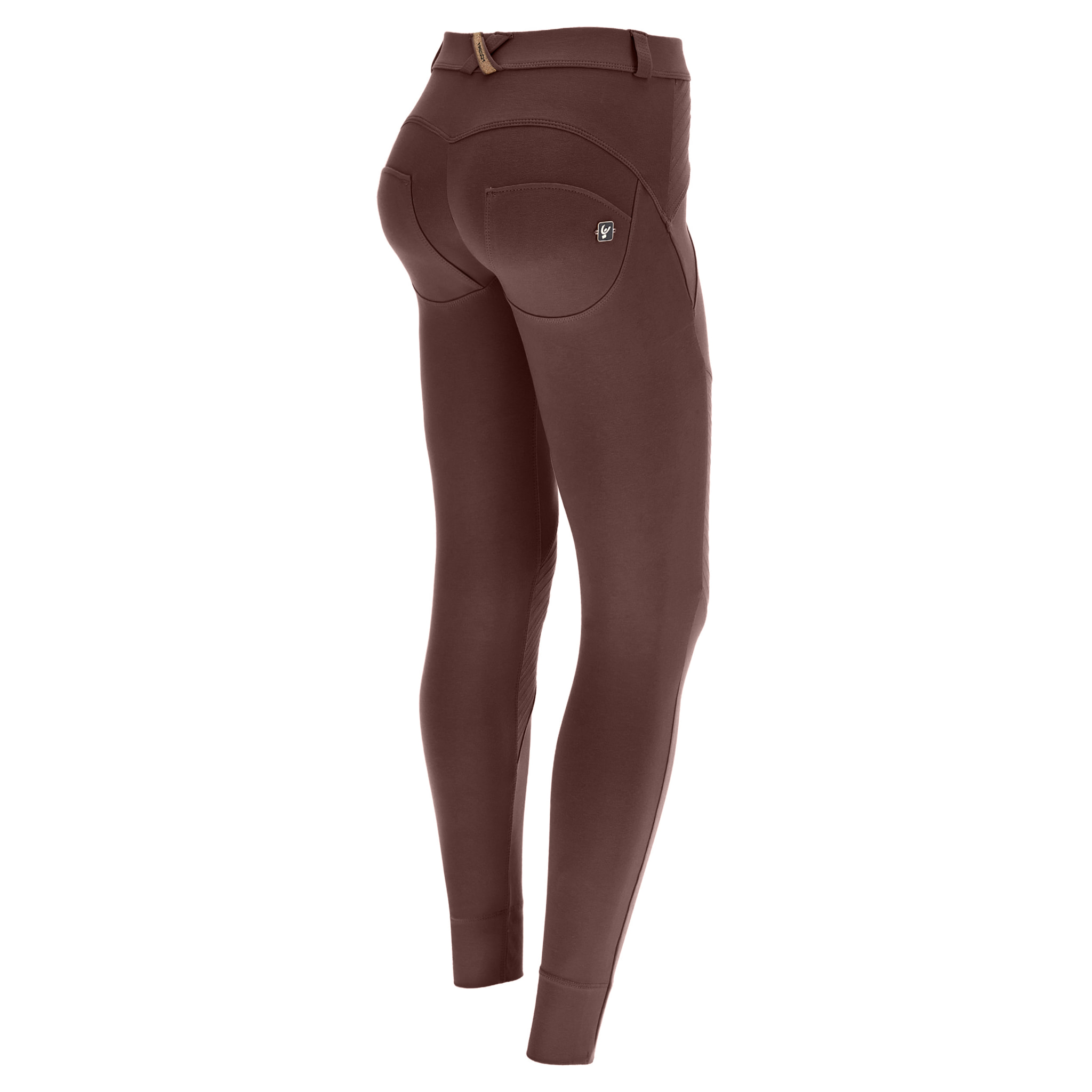 Pantaloni push up WR.UP® vita regular con inserti ribbed