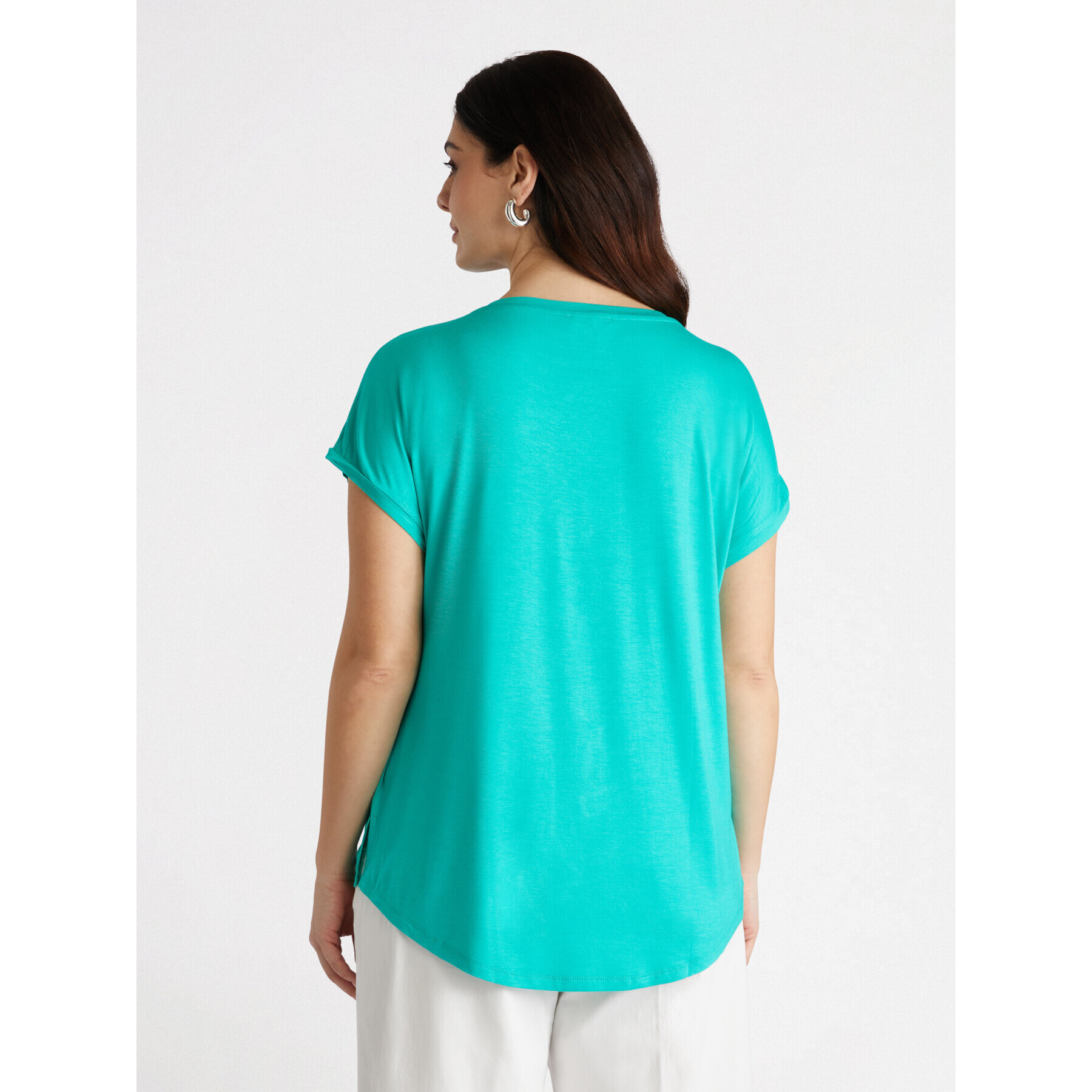 Fiorella Rubino - Blusa en raso y tejido de punto - Green Water