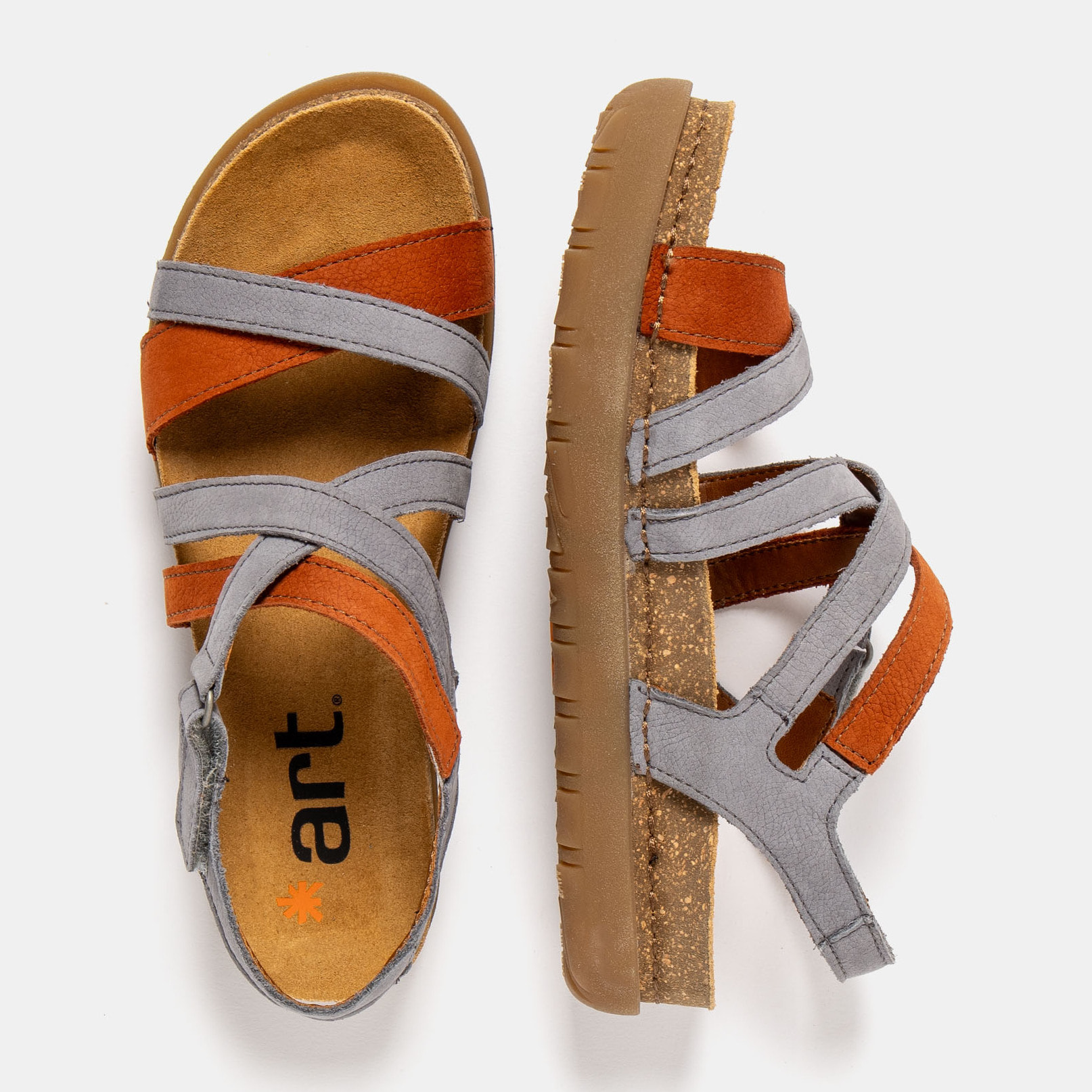 Sandalias 1714 MULTI DENIM-DARK ORANGE /RHODES color Denim-dark orange