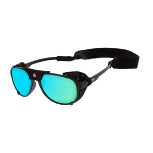 Gafas de sol de montaña ECOON modelo Makalu en color Marco negro con lente azul revo