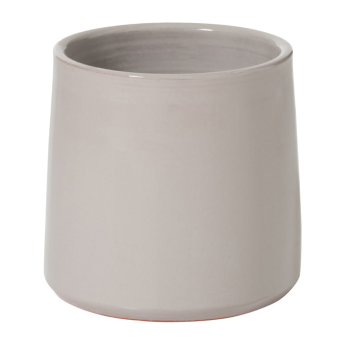 J-Line cache-pot Rond - céramique - gris - small - 2 pièces - Ø 18 cm