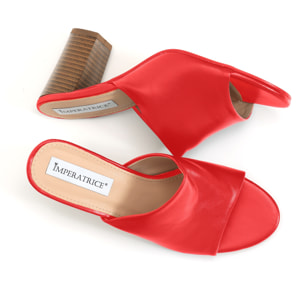 Sandali in simil pelle con tacco alto comodo