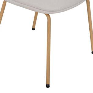 Chaise Neora en Tissu Crème L58xl46xH82 cm