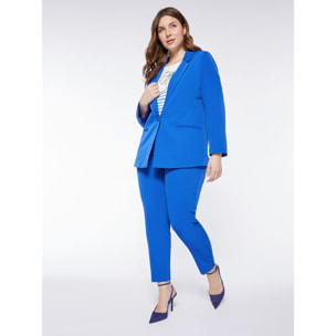 Fiorella Rubino - Blazer elegante en tejido vaporoso - Azul aciano