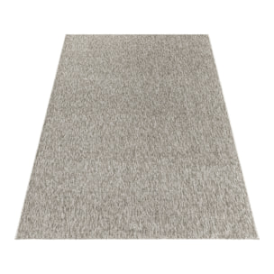 NADOR - Tapis rond de salon moderne Beige