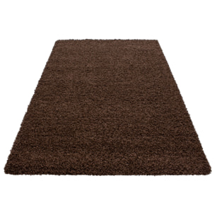 OTTAWA - Tapis rond shaggy uni Marron