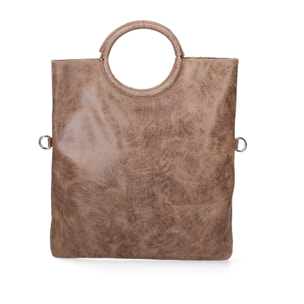 Borsa a mano da donna Made in Italy - Modello Velvet - 100% pelle scamosciata - 29.0 x 30.0 x 1.0 cm