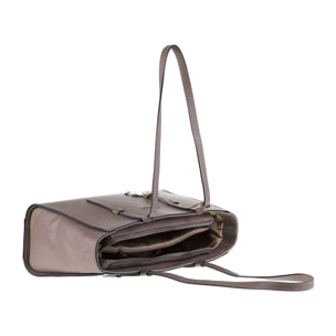 Borsa a mano da donna Made in Italy - Modello Valeria Nova - 100% pelle - 42.0 x 21.5 x 12.5 cm