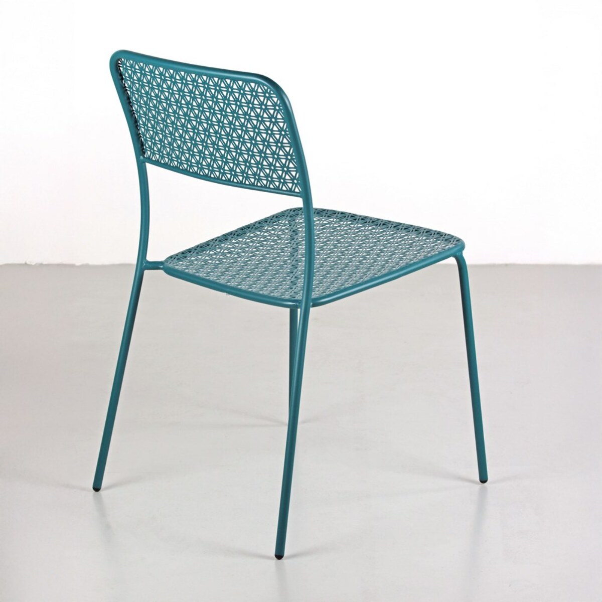 Sedie da giardino motivo floreale turchese 4pz - Aura