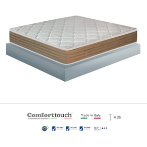 "Up" H26 cm 140x190 2 guanciali Hydrogel OMAGGIO a molle insacchettate indipendenti , 7 zone a portanza differenziata arrotolato