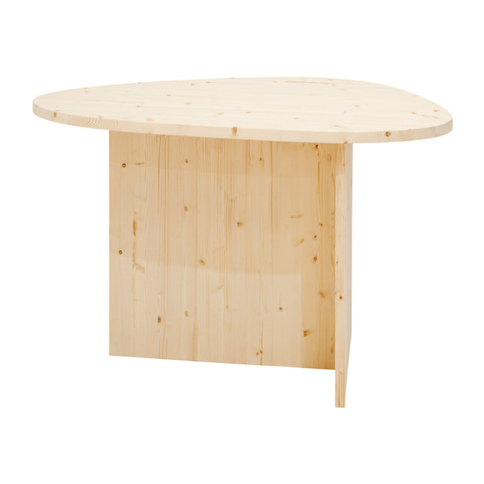 Mesa de comedor de madera maciza en tono natural de 140cm Alto: 75 Largo: 142.9 Ancho: 77.7