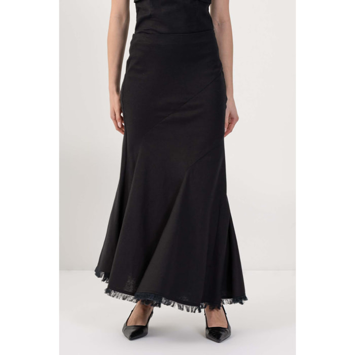 Kocca - Gonna con bordo a frangia Donna