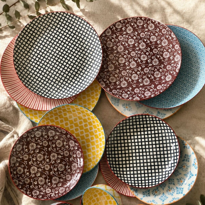 Service de 18 assiettes et bols design 1, SABAE