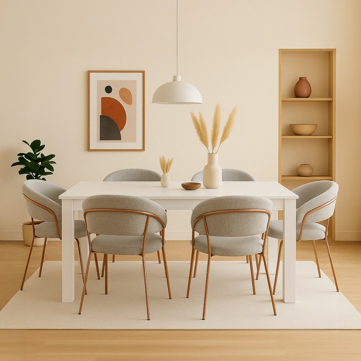 Set 2 poltrone in tessuto bouclé grigio con gambe metallo - Cloud