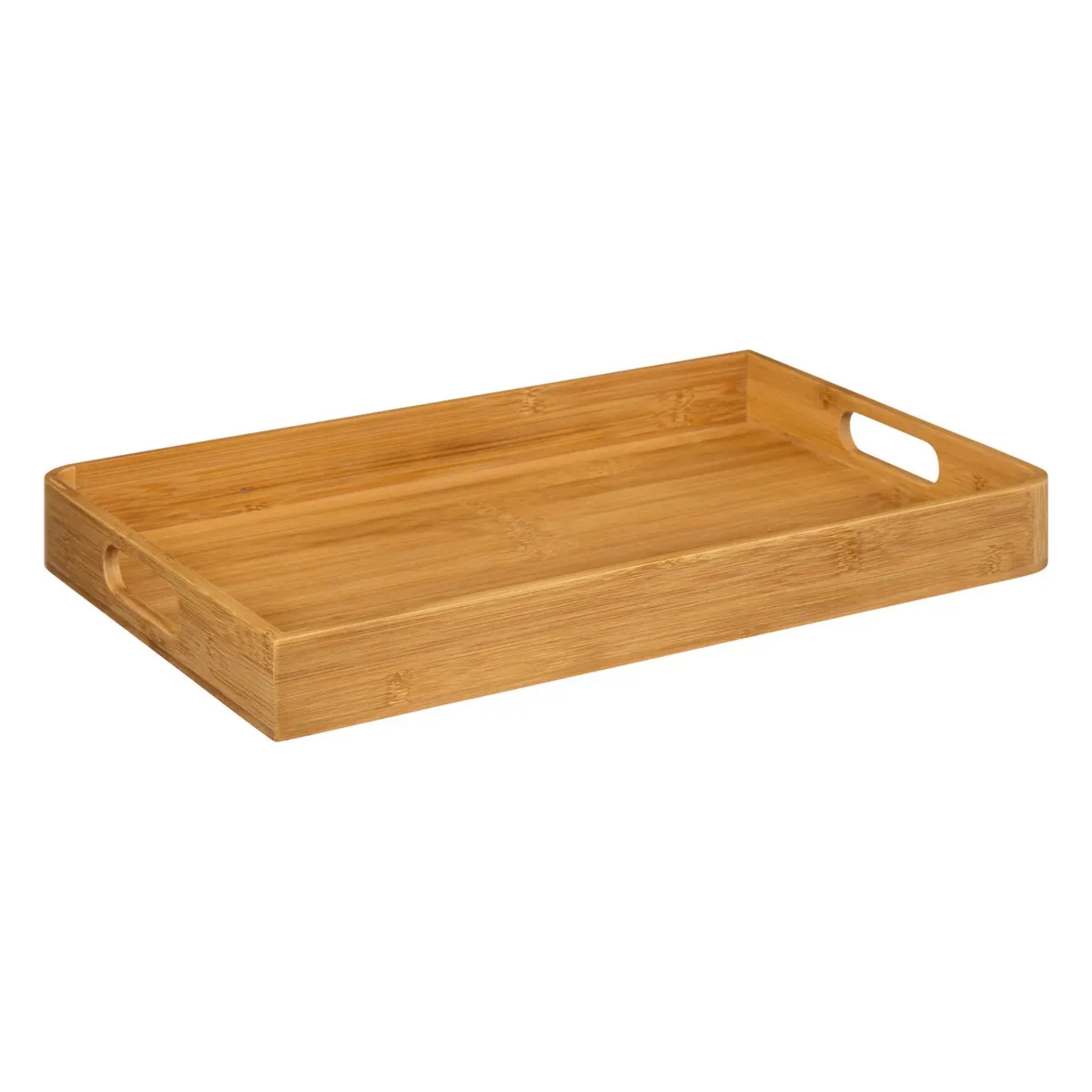 Lot de 2 plateaux de service bambou