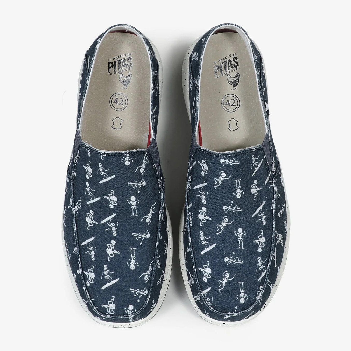 Slip On Bones Marino Blanco