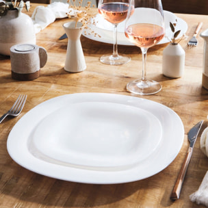 Assiette creuse blanche 22,8 x 21,2 cm Carine - Luminarc