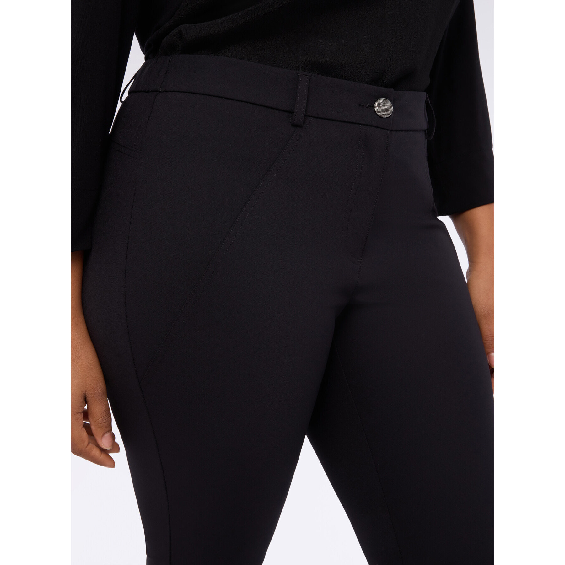 Fiorella Rubino - Pantaloni skinny con zip decorative - Nero