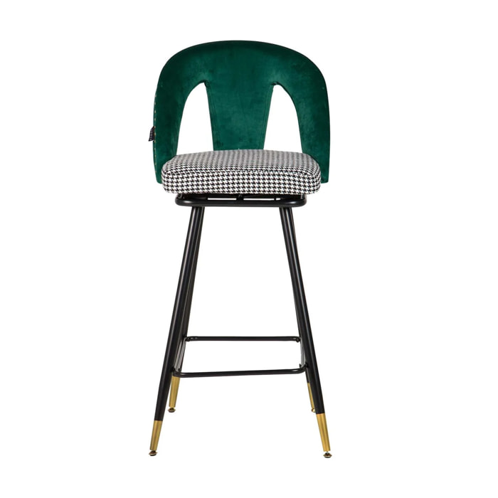 Taburete Bar Velvet Verde Harbor 46x53x106 Cm