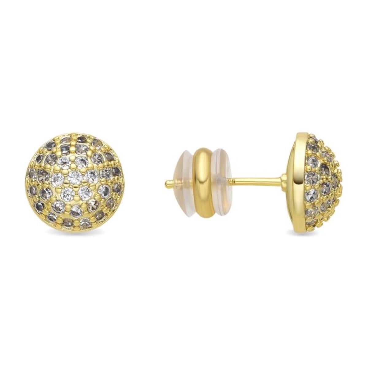 Pendientes acabado oro amarillo de 18k y Circonita Brillante