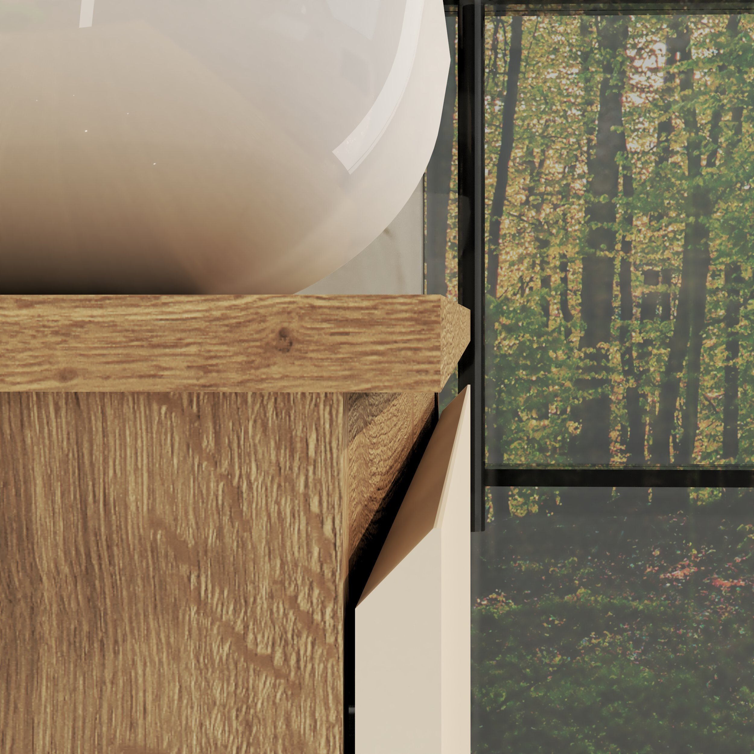 ENSEMBLE DE SALLE DE BAIN NIA | MEUBLE SUSPENDU | 90 CM GLACIER | DEUX TIROIRS |LAVABO SUR PLAN | MIROIR NON INCLUS | MEUBLE MONTÉ | ALDAY