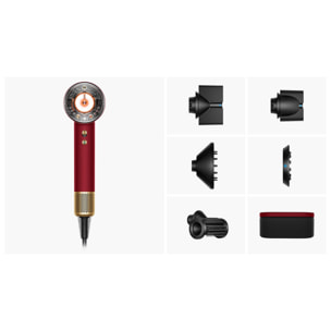 Sèche-cheveux Dyson Supersonic Nural™ - Cheveux raides à ondulés (Velours Rouge/Or)