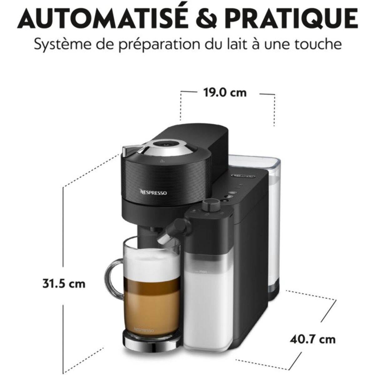Nespresso DELONGHI LATTISSIMA One Noire ENV300.B