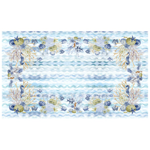 Tovaglia Stampa Digitale 100% Cotone Mare Blu SV