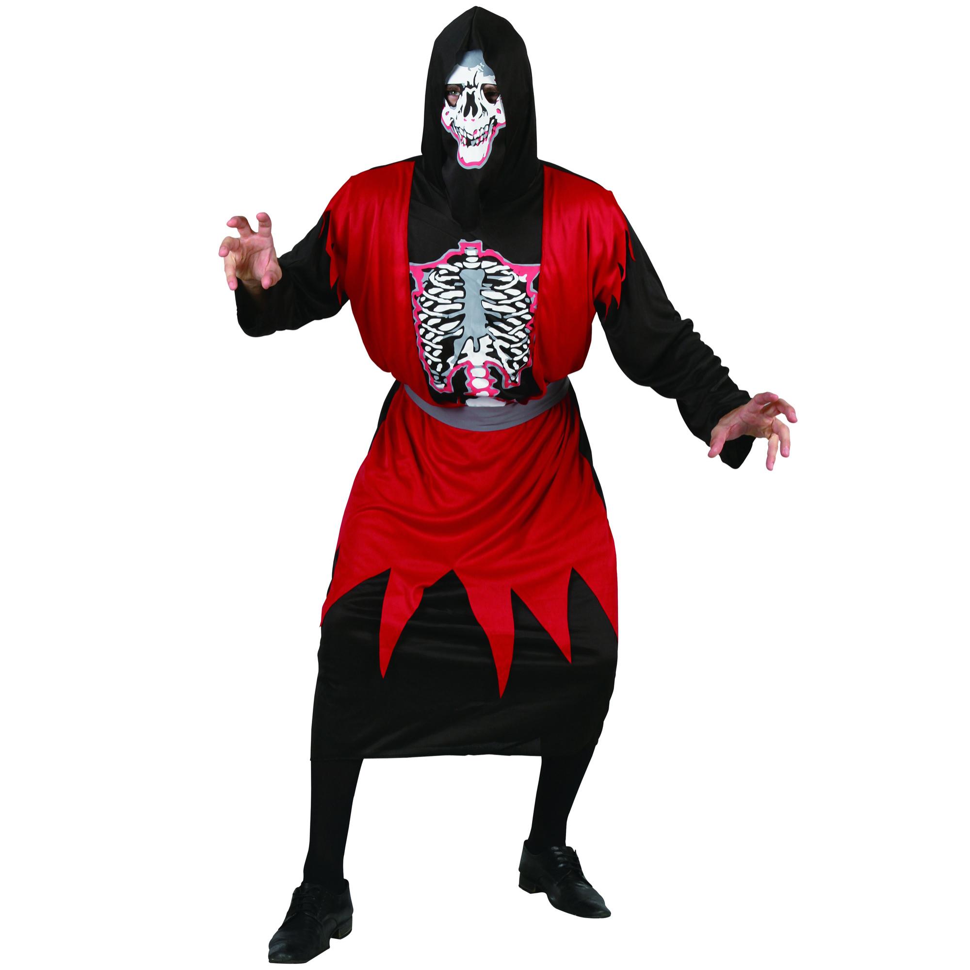 Costume Halloween Da Spettro Scheletro Grim Reaper Uomo