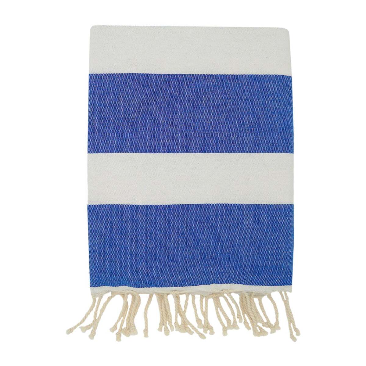 Fouta plate traditionnelle Bleu 100x200 190g/m² - Transat Royal