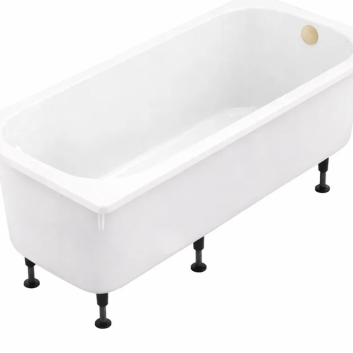 Baignoire droite 170 X 75 Brive avec vidage doré