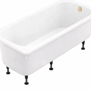 Baignoire droite 170 X 75 Brive avec vidage doré