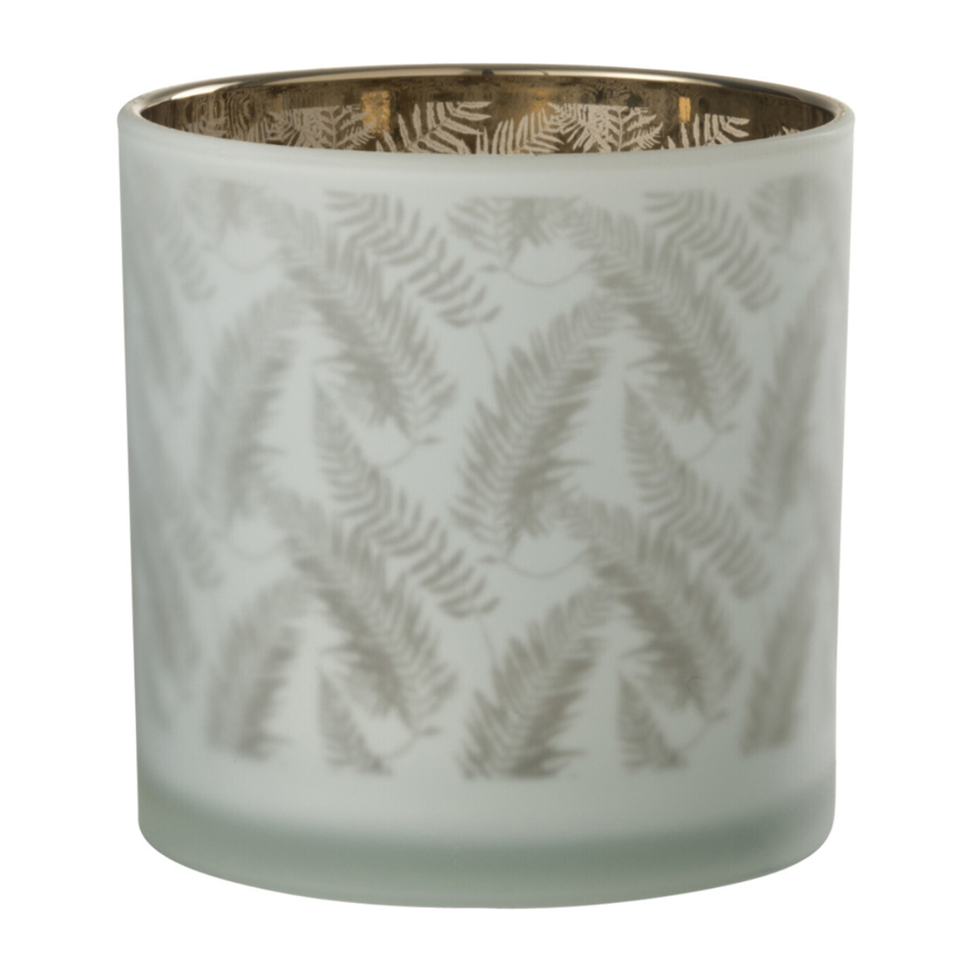 J-Line photophore Feuille - verre - blanc/vert - large