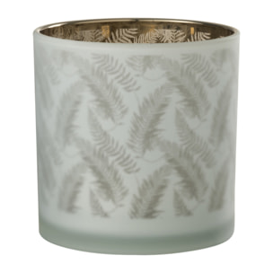 J-Line photophore Feuille - verre - blanc/vert - large