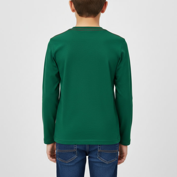 T-shirt maniche lunghe con ricamo logo
