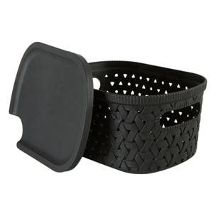Panier "Tressy" en plastique noir 2,3L