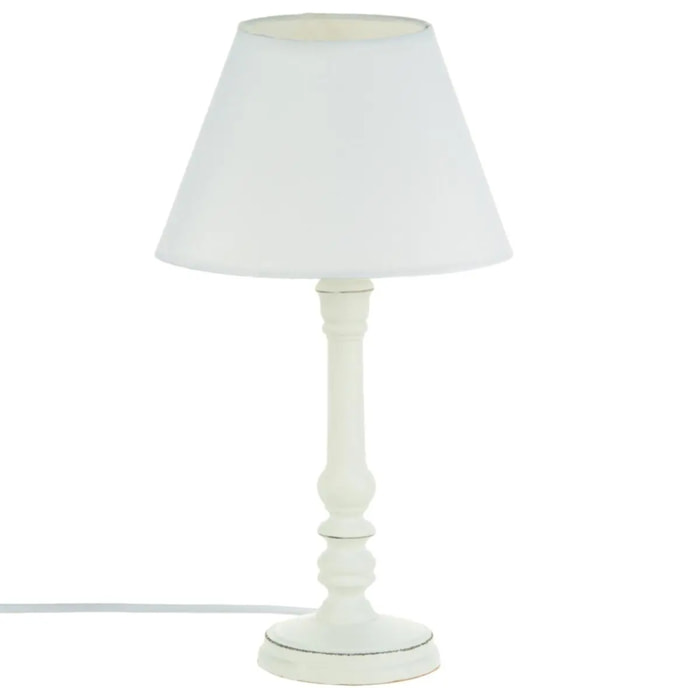 Lampe "Leo" blanc H36cm