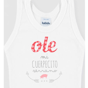 Body bebé tirantes personalizado frases