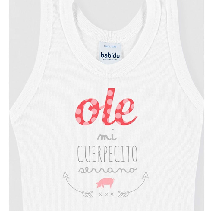 Body bebé tirantes personalizado frases