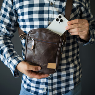 Bandolera Hombre Vegana Lois Warren Marron