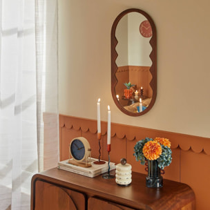 Miroir Homy ovale 35x70cm marron