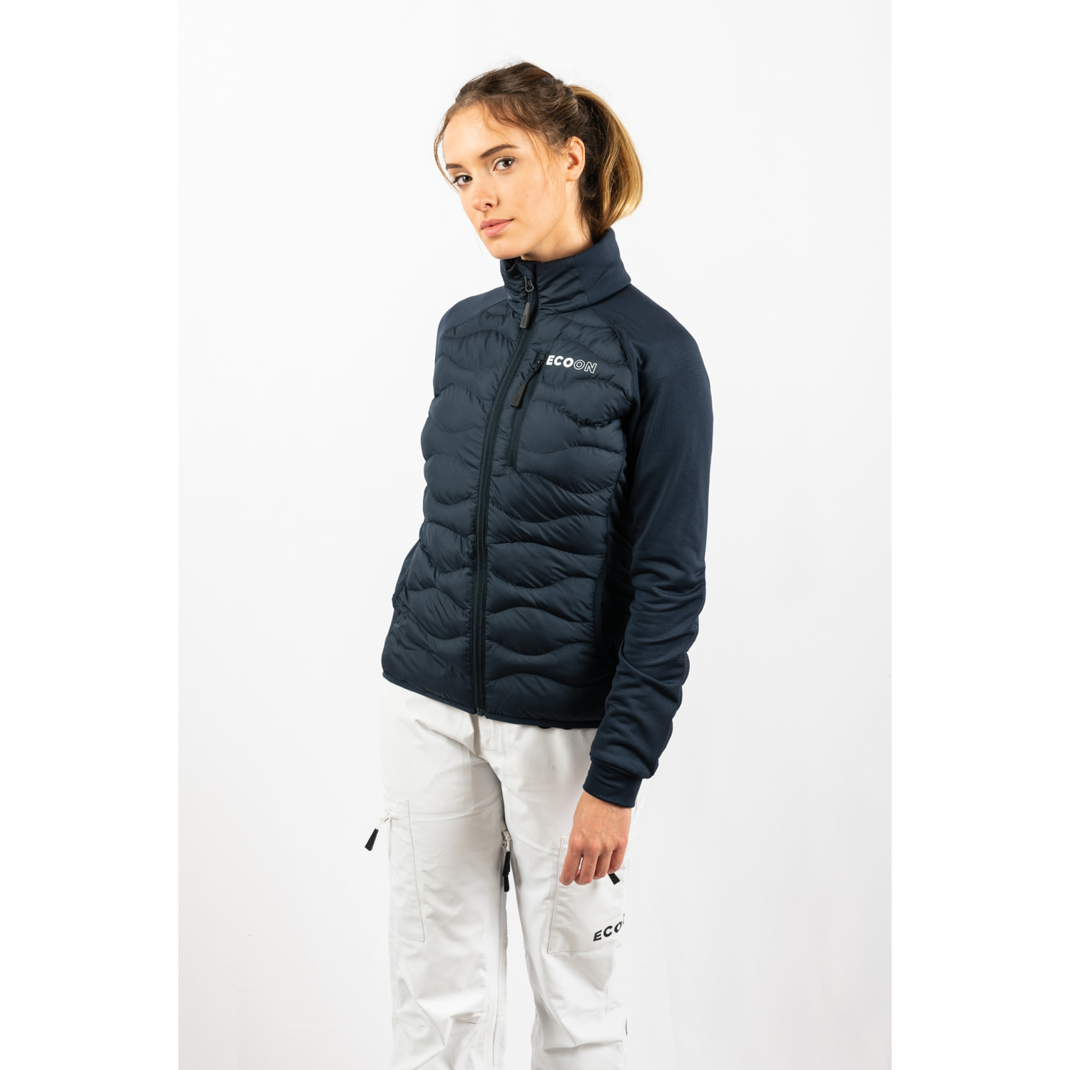 Giacca isolante ibrida ECOActive da donna, marchio ECOON - Blu